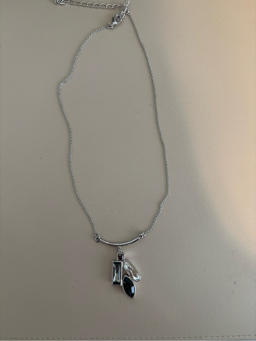 Silver Multi-Stone Pendant Necklace - Women's Jewelry